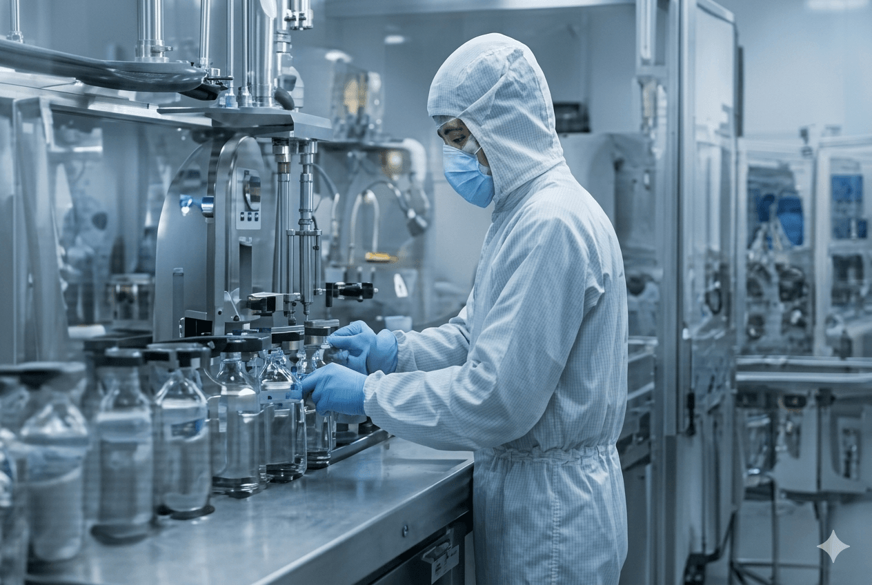 Taiwan pharmaceutical cleanroom worker